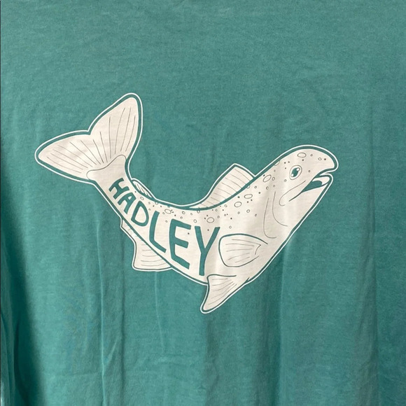 Teal Men's T-Shirt Hadley Logo Size XL - Picture 4 of 6